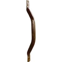 AKW 1700 Series Flat End Cranked Stainless Steel Grab Rail 445mm Length - Brown