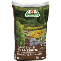 Greenworld Blumen und Pflanzerde torffrei 70 L Erde