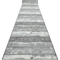 Läufer Antirutsch 100 cm Holz Tafel grau grey 100x550 cm
