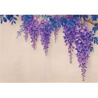 Fototapete Hängeblumen Glyzinie – Moderne Großformat Wandtapete 400x280 cm – Für Wohnzimmer & Schlafzimmer