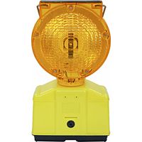 Taliaplast – Lampe de chantier solaire clignotante automatique – Optique rotatif orange – 60 flash/mn – Autonomie 24h – SKU 500204