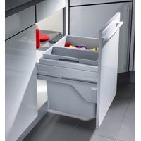 Poubelle de cuisine tri sélectif 2 bacs encastrable 49L (30+19) Hailo Euro Cargo S