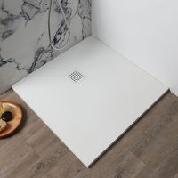 Plato De Ducha De Resina Blanca Efecto Piedra 90X90 Muse