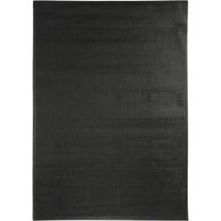 Tapis en cuir tressé noir 140x200 – 90% cuir, 10% coton – Épaisseur 12 mm – Entretien facile avec aspirateur ou chiffon humide – Thedecofactory