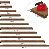 WOLTU 6x Floating Shelf Storage Display Unit Wall Mounted bookcases Unit Vintage Brown 60 cm