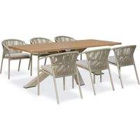 KELIA - Ensemble repas de jardin 6 places - REMARQUABLE