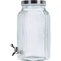 Brique à boissons, distributeur de boissons en verre avec robinet, 6,2 L
