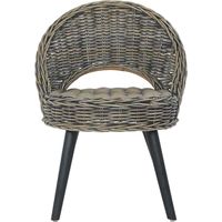 Chaise de canapé rotin kubu noir