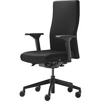 TREND OFFICE Silla de oficina giratoria con mecanismo sincronizado negro 410-520mm con reposabrazos Capacidad 110kg - 9248sy2