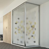 Box doccia angolare vetro stampato h 198 mod. Young Duo 1 Anta 75x110 cm
