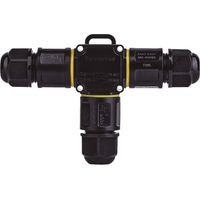 Connecteur étanche avec bande de type T 0,5-2,5 mm (Niveau d'inflammabilité V2 450 V) IP68 128,3x84,4 mm couleur noire