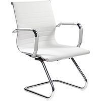 Sedia Poltrona Attesa da Ufficio in Similpelle Tosini Dallas Bianco