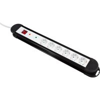 MCPOWER Steckdosenleiste KL-06, 6-fach, 1,4 m Zuleitung, ÜS, Schalter