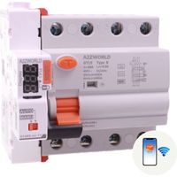 RCCB Interruttore Differenziale Puro WIFI Con Riarmo Automatico Tipo B 3P+N 5M 10000A 63A AC 400V IP20 IEC61008-1 / IEC62423 GYL9, Disponibili 30mA 300mA (300mA)