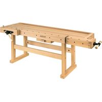 Ramia - Etabli de bois PRO (bois de hêtre massif) 2120x790x870 mm - PREMIUM MONSTER