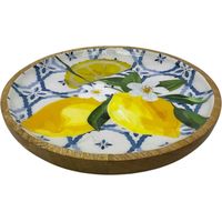 Signes Grimalt Plato Cocina Plato Limones M Cajas Y Bandejas Amarillo 21x21x3cm 36323
