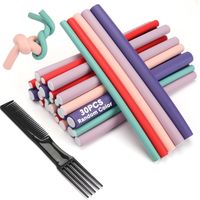 Haarwickler, 24 cm, flexibel Lockenwickler, Zauberstab-Haarstyling-Tool für Damen, flexible Schaumstoff-Lockenwickler für Damen