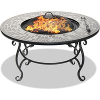Homeology GINESSA Garden Heater/Fire Pit/Coffee Table/Barbecue/Ice Bucket - Mosaic Ceramic Finish
