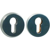 Rosace de protection pour porte en bois nickelé Ø53mm