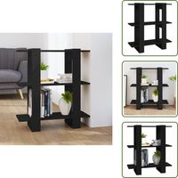 Bibliothèque/Séparateur de pièce Noir 80x30x123,5 cm - Bibliothèque - Meuble De Rangement - Étagère - Séparateur De Pièces - Bibliothèque Noire