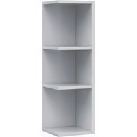 Colonna sospesa 20x65 cm bianco lucido con tre ripiani ad angolo - Rodi