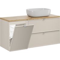 Mobile lavabo singolo Alba Cachemire 120cm con cestello portabiancheria