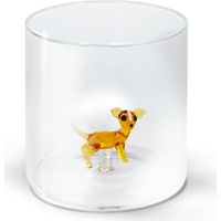 WD LifeStyle Bicchiere Vetro Borosilicato Cc 250 ml Decoro Chihuahua