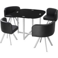 Table et chaises Mosaic 90 Noir