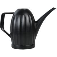 Arrosoir d'intérieur en plastique nervuré - Noir - 2,1L - Livraison gratuite