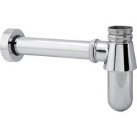Deva 1 1/4 Inch Bottle Trap with Wall Extension - Chrome
