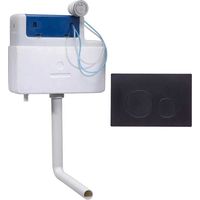 Roper Rhodes Torrent Concealed Dual Flush WC Toilet Cistern + Rondo Black Plate