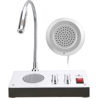 Interphone talkie-walkie bidirectionnel silencieux pour banque/bureau, magasin, guichet, station, comptoir, 110-240 V (UE)