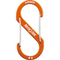 9 cm orangefarbener Aluminium-Doppelkarabiner (Nachtgröße) NITE IZE