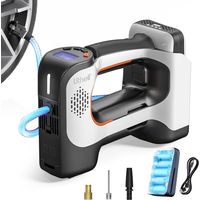 Litheli – Compresseur d'air portable 20V – Gonfleur de pneus 150 PSI – Batterie 4.0Ah – Débit 25L/min – 5 modes de pression préréglés