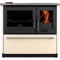 Poêle à bois d’angle 10 kW – Capacité de chauffe jusqu’à 170 m³ – Rendement 80 % – Sortie de fumées Ø130 mm – Classe énergétique A – Acier thermorésistant – Biomasa On
