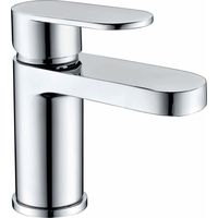 RAK Compact Eco Round Mono Basin Mixer Tap with Clicker Waste - Chrome