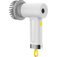 Cepillo de limpieza inalámbrico: viene con 3 cabezales de cepillo reemplazables, adecuado para baños, cocinas, bañeras y ventanas.