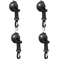 Set di 4 ganci a ventosa extra resistenti – Ganci da parete fino a 10 kg – Rossi