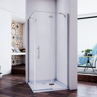 B:76xT:70x195cm Duschkabine Eckeinstieg Duschtür Duschabtrennung Scharniertür Dusche