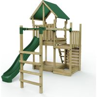 Rebo Modular Wooden Climbing Frame Adventure Playset - M3 plus Monkey Bars