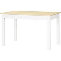 Tavolo da Pranzo 4-6 Posti 119x70x75cm Bianco Legno Design Moderno