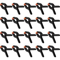 20 Pièces 5cm Pince à Ressort, Pinces à Ressort en Plastique Noir en Nylon, pour Projets de Bricolage, Studios Photo