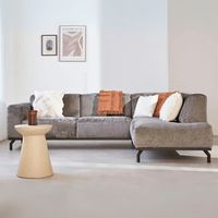 Ecksofa mit hohen Beinen aus taupefarbenem Samt Chloe – rechts