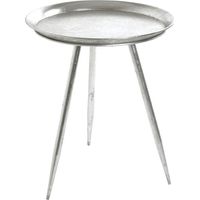 HAKU Möbel Tavolino argento, metallo - Dim. A 54 cm x Ø 44 cm, Stile Moderno