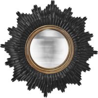 Miroir soleil convexe doré 24cm