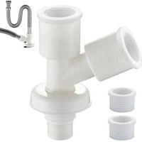 QORVA-Raccord de tuyau de vidange, raccord de tuyau de machine à laver, adaptateur de raccordement de plomberie étanche pour rallonge de tuyau, accessoire de remplacement de machine à laver de salle