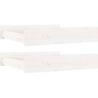 Maison Exclusive - Cassettoni da Letto 2 pz Biancin Legno Massello di Pino