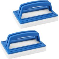 Set of 2 sponge brushes, swimming pool cleaning brushes, for cleaning the walls of the swimming pool spa bath (14.5 x 7 cm)