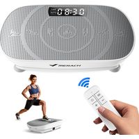 MERACH Mini Vibration Plate Exercise Machine, 10-Speed Adjustable Fitness Platform with Remote Control, LED Display, 220lbs Capacity