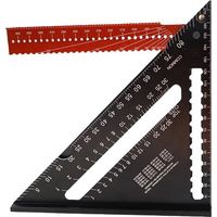 Zimmermannswinkel, Metall, Aluminium, faltbares Dreiecklineal, Kombinationswinkel, 310 mm, Multifunktions-Dreieck, Winkellineal, Winkelmesser, 45 90 Grad/Zimmermannswerkzeuge/Holzbearbeitungswerkzeuge
